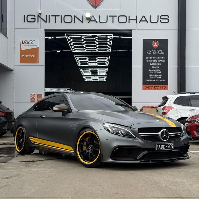 Mercedes-AMG C 63 with gold wheels